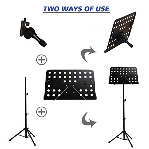 T-SIGN Dual-Use Sheet Music Stand, Tabletop Music Book Stand