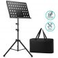 Tontomtp Music Stand for Sheet Music, foldable metal stand, gift bag (Black)