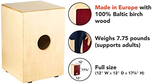 Meinl Cajon Box Drum with Internal Snares and FREE Bag