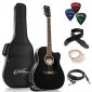 Full-Size Dreadnought Cutaway Acoustic-Electric Guitar Bundle