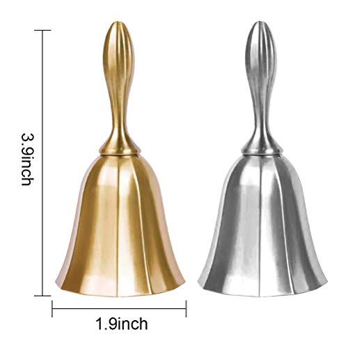 Hand Bell, Uspacific Metal Held Dinner Bell Brass Jingle Call