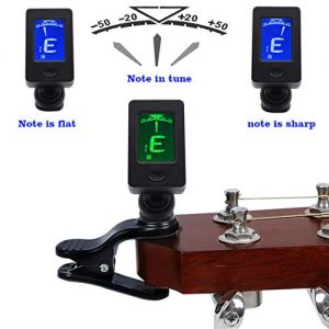 Capo,Guitar Capo Black with Guitar Tuner Clip-On Tuner - Image 3