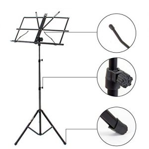 lotmusic Music Sheet Stand Foldable Holder Tripod Base Metal - Image 8
