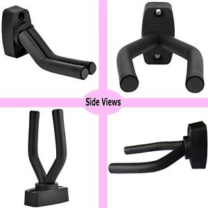 Dtown Guitar Wall Mount Hanger Set - 4 Pack Ukulele & Guitar Holder with Picks - Image 4