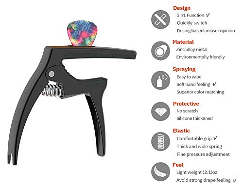 3in1 Zinc Metal Guitar Capo: Elevate Your Music ??