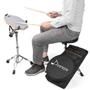 Donner Drum Practice Pad With Snare Drum Stand Adjustable Ki - Image 5