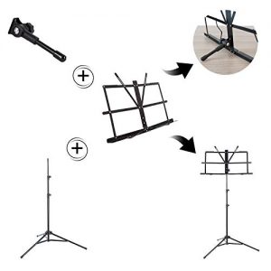 EastRock Folding Dual Use Music Stand for Sheet Music - Image 2