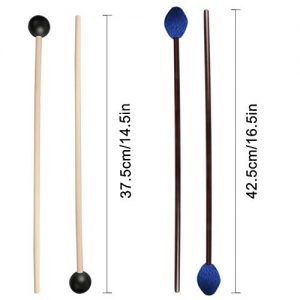 UNIME 2 Pairs Keyboard Marimba Mallets Wood Handle - Image 6