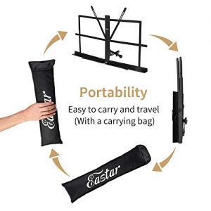 Eastar Tabletop Music Stand, Table Top Adjustable - Image 4
