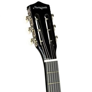 Martin Smith 38 Inch Acoustic Guitar, Black, With Case - Image 3