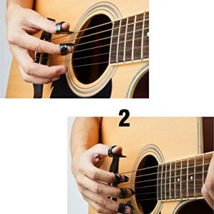 Celluloid Guitar Finger Picks Set with Case and Bonus Guitar Picks - Image 5