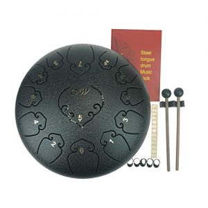 "OcarinaWind" 12 inches Steel Tongue Drum Black 13 Notes, C Major - Image 4