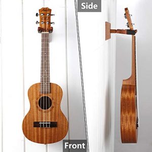 Auto Lock Ukulele Hanger, Hard Wood Base Ukulele Holder - Image 5