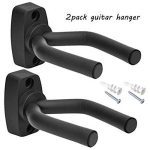 Guitar Wall Hanger Stands Ukulele Wall Mount 2 Pack Violin Wall Hook Keep Holder Mount Display Guitar Wall Stand Rack Bracket Most Guitar Bass Accessories Easy To Install