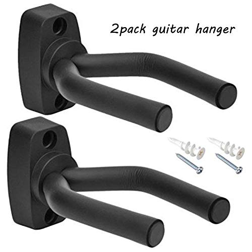 Guitar Wall Hanger Stands Ukulele Wall Mount 2 Pack Violin Wall Hook Keep Holder Mount Display Guitar Wall Stand Rack Bracket Most Guitar Bass Accessories Easy To Install