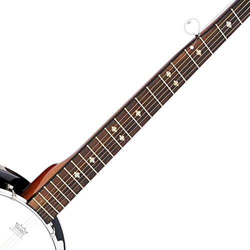 5-String Geared Tunable Banjo with White Jade Tune Pegs & Rosewood