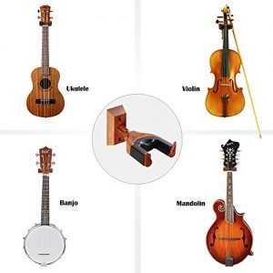 Auto Lock Ukulele Hanger, Hard Wood Base Ukulele Holder - Image 7