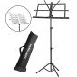 MARTISAN Sheet Music Stand Holder/Portable Folding Music Stand Super Sturdy Adjustable Height Tripod Base Metal Music Stand, Lightweight & Compact for Storage or Travel with Carrying Bag, Black