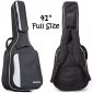 Acoustic and Classical Guitars Gig Bag Full Size (41 inch) by Hola! Music, Deluxe Series with 15mm Padding, Black