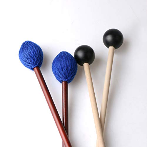 UNIME 2 Pairs Keyboard Marimba Mallets Wood Handle