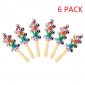 ZEAVOLA 6Pcs Wooden Jingle Hand Bells,Rainbow Handle Wooden Bells Jingle Stick Shaker Rattle Baby Kids Children Musical Toys