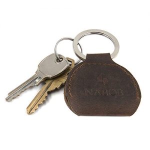 Rustic Leather Guitar Pick Holder Case With Keychain Full Grain - Image 4