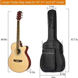 Acoustic Guitar Gig Bag 0.5in Extra Thick Sponge Overly Padded Waterproof Guitar Case - Image 9