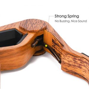 Guitar Capo for Acoustic Guitar (2 Pack), Rosewood Color Acoustic Capo - Image 3