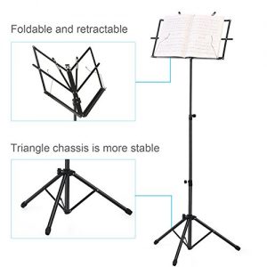 Moukey Sheet Music Stand – Adjustable Folding Metal Stand with Clip & Carry Bag 🎼🎻 - Image 6