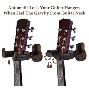 Guitar Hangers Black Walnut Hard Wood Wall Hook Holder Stand - Image 4