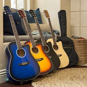 Best Choice Products 41in Full Size Acoustic Electric Cutaway Guitar Set - Image 6