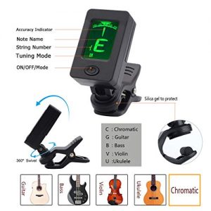 Capo,Guitar Capo Black with Guitar Tuner Clip-On Tuner - Image 8