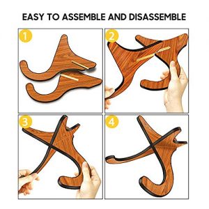 Ukulele Stand Universal Wooden Thicken Plywood X-Frame - Image 4