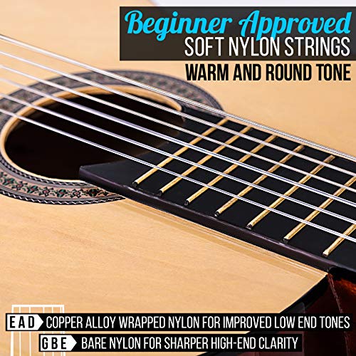 Classical Acoustic Guitar-3/4 Junior Size 6 String Linden Wood