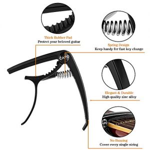 Quick-Change Capo for Acoustic and Electric Guitar, Ukulele, Bass - Image 4
