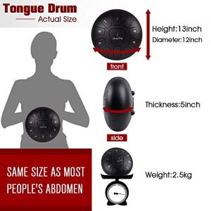 Steel Tongue Drum 10 Inch 11 Notes Tank Drum Chakra Drum - Image 5