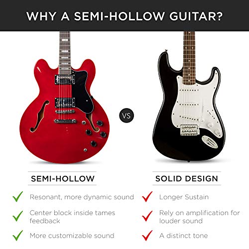 All-Inclusive Semi-Hollow Body Electric Guitar