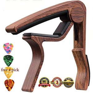 Capo,Guitar Capo,2 Pack Capo Black capo, Rosewood capo - Image 2