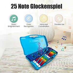 Xylophone w/Case, Colorful Musical Toy w/Clear Tuned Metal Keys - Image 3