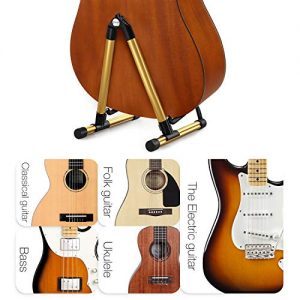 Donner DS-1 Gold Portable Ultimate Guitar Stand for Acoustic Electric - Image 7