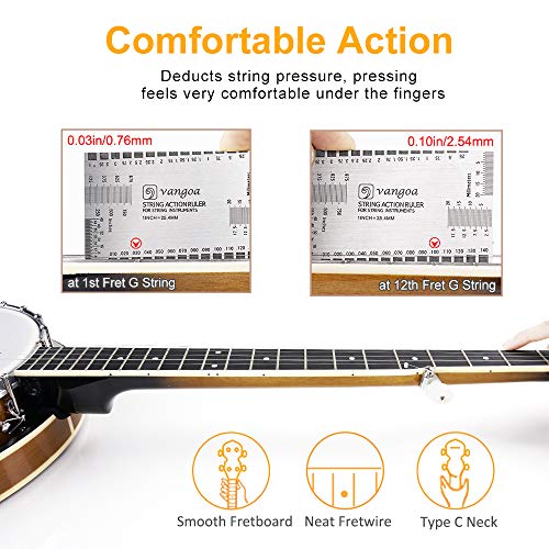 5-String Banjo, Mahogany Open-back Banjo with Resonator