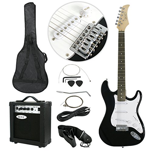 Full Size Electric Guitar with Amp, Case and Accessories Pack