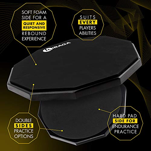 12-Inch Double Sided Drum Practice Pad – Silent Snare Rebound Pad for Beginners & Pros 🥁🎵