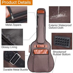 CAHAYA Guitar Bag 40 41 42 Inches 6 Pockets Guitar Case - Image 4