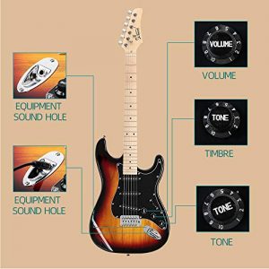 Where Music Begins: GLARRY Full Size Electric Guitar Bundle with 20W Amp - Image 4