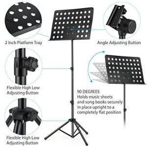 Master Your Performance with Moukey Folding Sheet Music Stand – Portable & Adjustable - Image 3