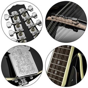 Donner A Style Mandolin Instrument Black Mahogany - Image 2