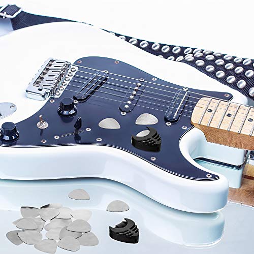 20 Pieces Metal Guitar Picks Plectrums Stainless Steel