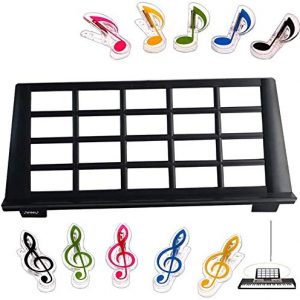 Keyboard Music Score Stand Sheet Musical Instrument Parts Portable Durable Holder Suitable for most 61-key 25-key 49-key keyboards +2pcs Music Sheet Clip Holder