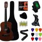 Coffee Beginner Acoustic Guitar Starter Package Student Guitar